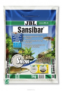 JBL Sansibar SNOW - Декоративный мелкий грунт для аквариума, снежно-белый, 5 кг.