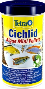 Tetra Cichlid Algae Mini Pellets - Основной корм для травоядных цихлид, минигранулы 500 мл/170гр