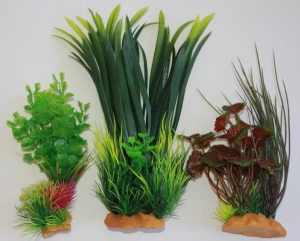 Набор из трех искусственных растений (1-10см, 1-15 см, 1-20 см), YS-70106