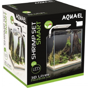Креветкариум 30л с LED освещением (6 вт) и оборудованием, Aquael SHRIMP SET SMART PLANT 30 (белый)