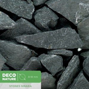 DECO NATURE STONES SINARA - Черная каменная крошка фракции 8-18 мм, 0,6л