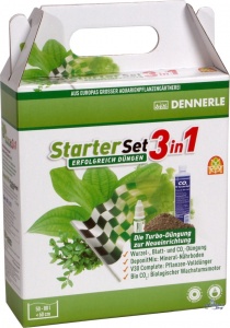 Dennerle Starter Set 3in1 - Стартовый набор для ухода за аквариумными растениями для аквариумов длин