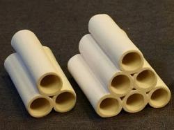 Трубки (белая керамика) для сомов, креветок (6шт.) d-20мм L-8см