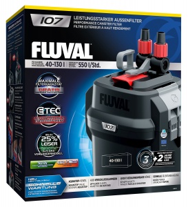 FLUVAL 107 - Фильтр внешний, 550-360л/ч от 40 до 130л