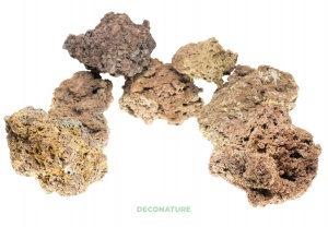 DECO NATURE ROCK SET VESUVIO S - Набор камней из лавы от 3 до 10 см (4-5 шт), 1л/0,5кг