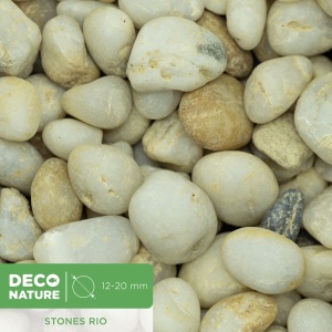 DECO NATURE STONES RIO - Натуральная желтая галька фракции 12-20 мм, 0,6л