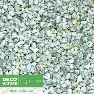 DECO NATURE QUARTZ GOCTA - Природный серый кварц фракции 1-3 мм, 3,5л