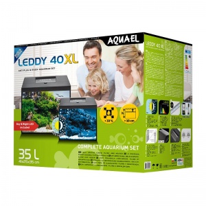 AQUAEL LEDDY XL D&N 40 Аквариумный комплект (аквариум, фильтр, обогреватель, свет) 35л, черный