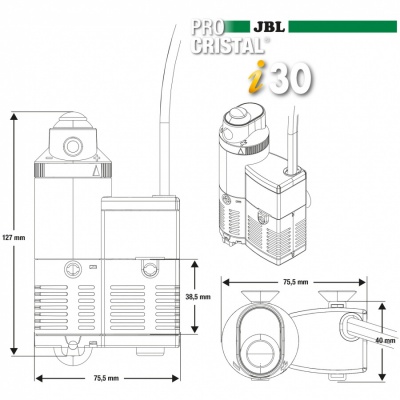 JBL ProCristal i30 - Внутренний  фильтр для аквариумов от 10 до 40 литров
