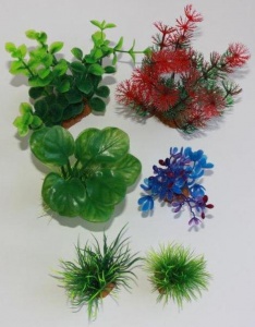 Набор из шести искусственных растений в пластиковой баночке 70404A-F