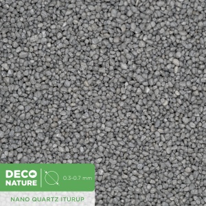 DECO NATURE NANO QUARTZ ITURUP - Серый кварцевый песок фракции 0.3-0,7 мм, 3,5л