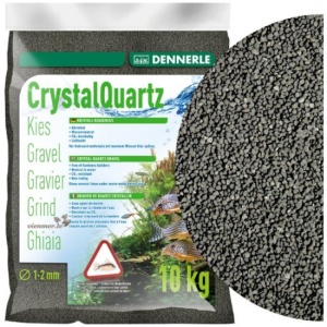 Dennerle Kristall-Quarz, гравий фракции 1-2 мм, цвет черный, 10 кг