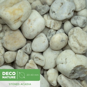 DECO NATURE STONES ACADIA - Натуральные светлые кварцевые камушки фракции 20-40 мм, 1,5л