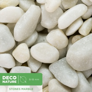 DECO NATURE STONES MARBLE - Натуральная мраморная крошка фракции 10-20 мм, 0,6л