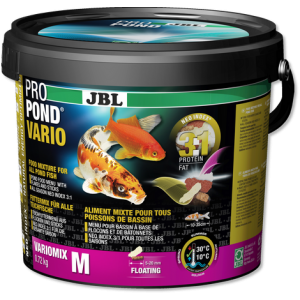 JBL ProPond Vario M - Основной корм для прудовых рыб ср. размера, палочки и хлопья, 0,72кг 5,5 л