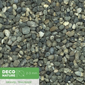 DECO NATURE GRAVEL TRAUNSEE - Натуральная темная галька для аквариума фракции 2-3 мм, 0,6л/1,1кг