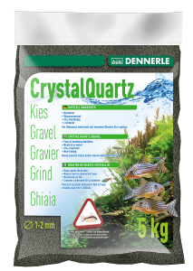 Dennerle Kristall-Quarz, гравий фракции 1-2 мм, цвет черный, 5 кг