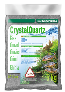 Dennerle Kristall-Quarz, гравий фракции 1-2 мм, цвет сланцево-серый, 5 кг