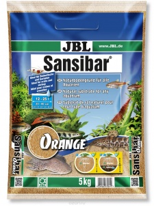 JBL Sansibar ORANGE - Декоративный мелкий грунт для аквариума, оранжевый, 5 кг.