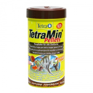 Tetra Min Pellets 250ml шарики Основной корм для всех видов рыб