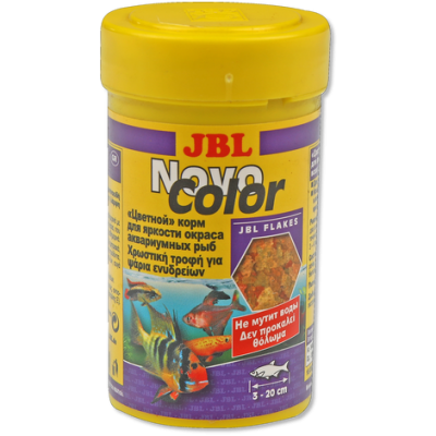 JBL NovoColor - Основной корм в форме хлопьев для  особенно яркой окраски рыб, 100 мл. (18 г.)
