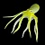 Декор Осьминог из силикона для аквариума, плавающий, Ф9х14см (желтый)