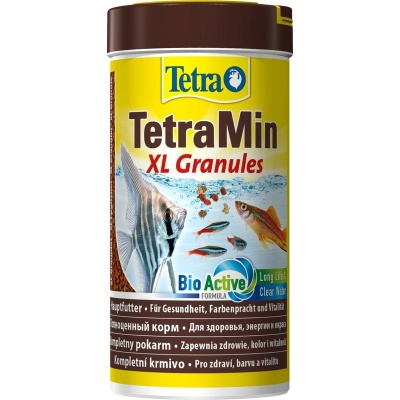 Tetra Min XL Granules Основной корм для всех аквариумных рыб, гранулы, 250 мл/82гр